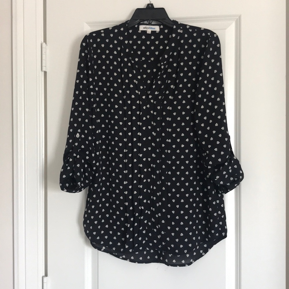 Heart Print Blouse